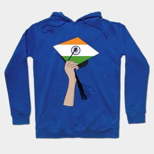 Holding the Square Academic Cap India Hoodie